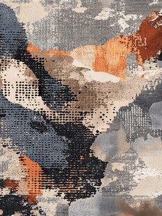 抽象几何纹理艺术地毯图案