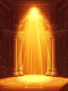 金色神秘拱门舞台之光