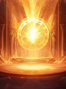 金色神秘光轮魔法空间