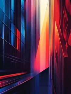 未来都市光影建筑景观