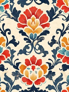 中式花卉图案复古风纹样