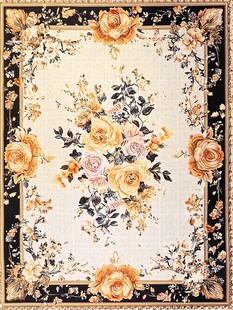 欧式花卉图案精美地毯