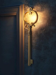 复古钥匙造型壁灯设计
