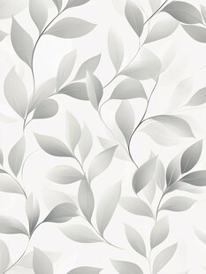 简约银叶花纹装饰图案