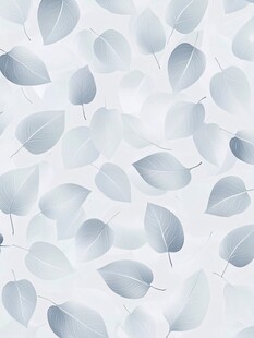 淡蓝叶片简约背景图案