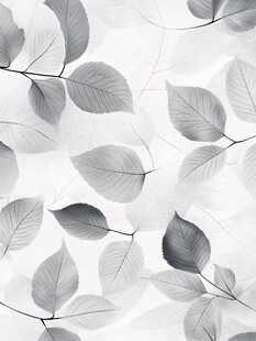 黑白树叶简约纹理背景图