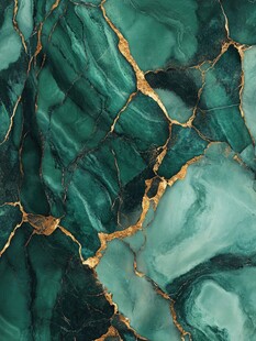 绿金大理石纹理精美图案