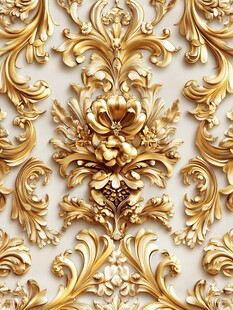 欧式金色奢华浮雕装饰