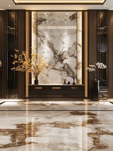 奢华大理石玄关装饰设计