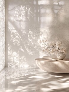 光影下的静谧室内摆件