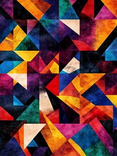 多彩几何抽象图案背景
