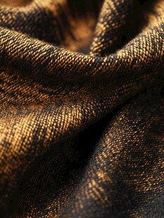 棕黑交织纹理布料特写