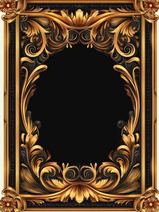 金色奢华复古装饰边框