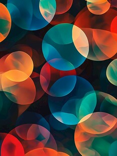 多彩透明圆片抽象背景图