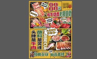 烤肉海报视觉化
