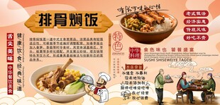 排骨焖饭背景墙