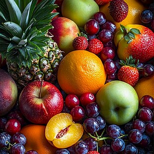 缤纷多彩的新鲜水果集合