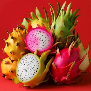 多彩火龙果堆叠展示