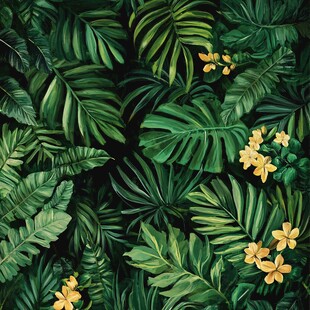 热带植物花卉背景图案