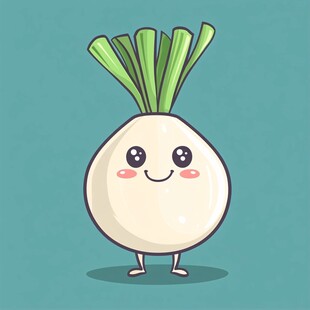 可爱白萝卜卡通形象
