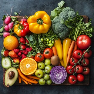 多彩新鲜蔬菜水果大集合