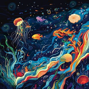 梦幻海底世界的多彩奇遇