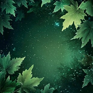 梦幻绿叶星空背景图