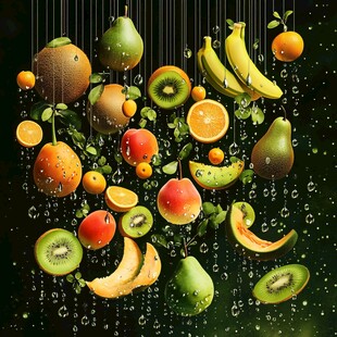 缤纷水果悬浮瞬间