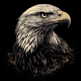 威严老鹰头像特写