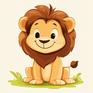可爱卡通小狮子