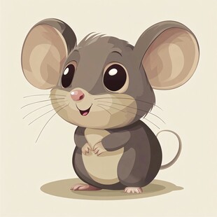 可爱卡通小老鼠形象