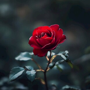 娇艳红玫瑰特写