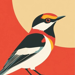 色彩斑斓的艺术风小鸟