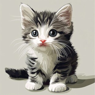 可爱萌趣小猫咪插画