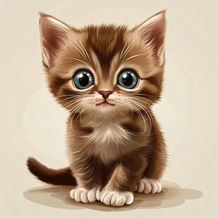 可爱萌趣小猫咪插画