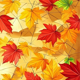 秋日枫叶缤纷背景图