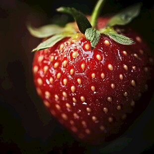 娇艳欲滴的新鲜红草莓