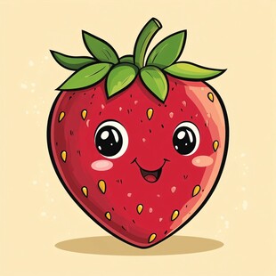 可爱草莓卡通形象