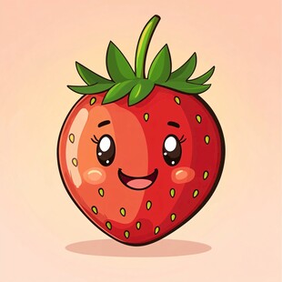 可爱卡通草莓形象
