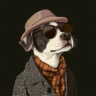 时尚狗狗的酷炫装扮