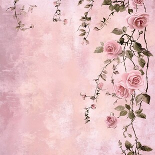 粉色玫瑰藤蔓唯美背景图