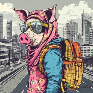 都市潮猪形象