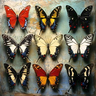 多彩蝴蝶艺术展示