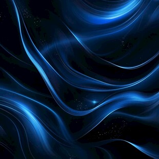 蓝色流动线条抽象背景图