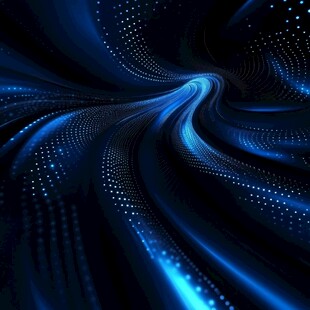 蓝色流光动感科技背景图