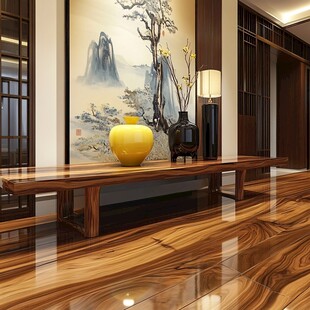 中式客厅典雅木质装饰摆件