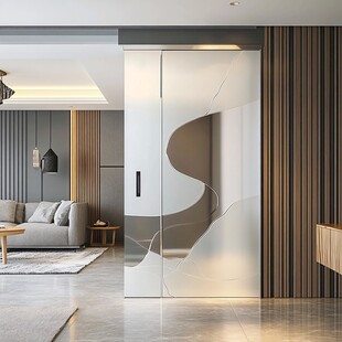 现代简约风格客厅隐形门设计