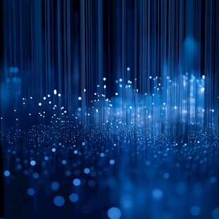梦幻蓝色科技粒子背景图