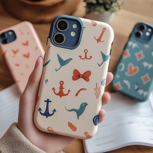可爱海洋元素手机壳展示