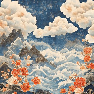 云海山川间的繁花盛景